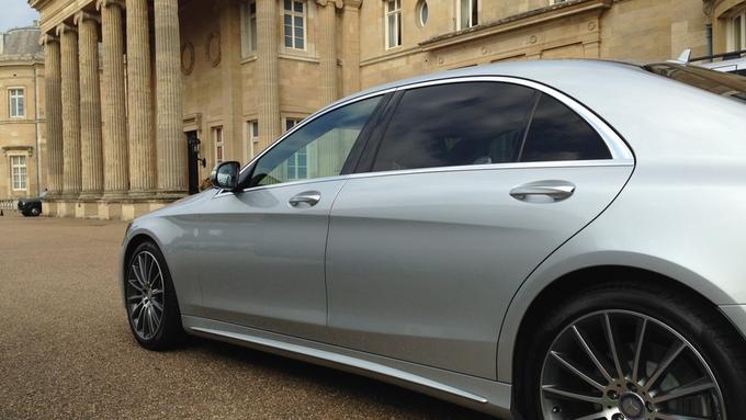 The Mercedes S class AMG sports luxury limousine