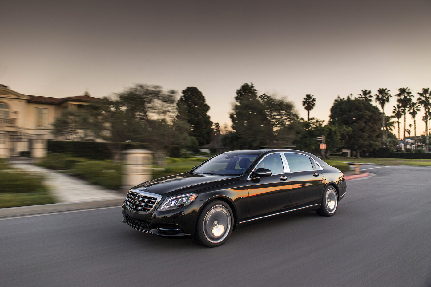 The Mercedes S class AMG sports luxury limousine